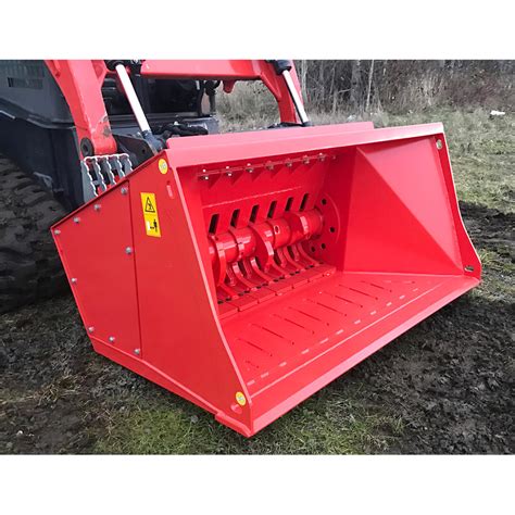 rock crusher bucket for skid steer|skid steer rock grinder attachment.